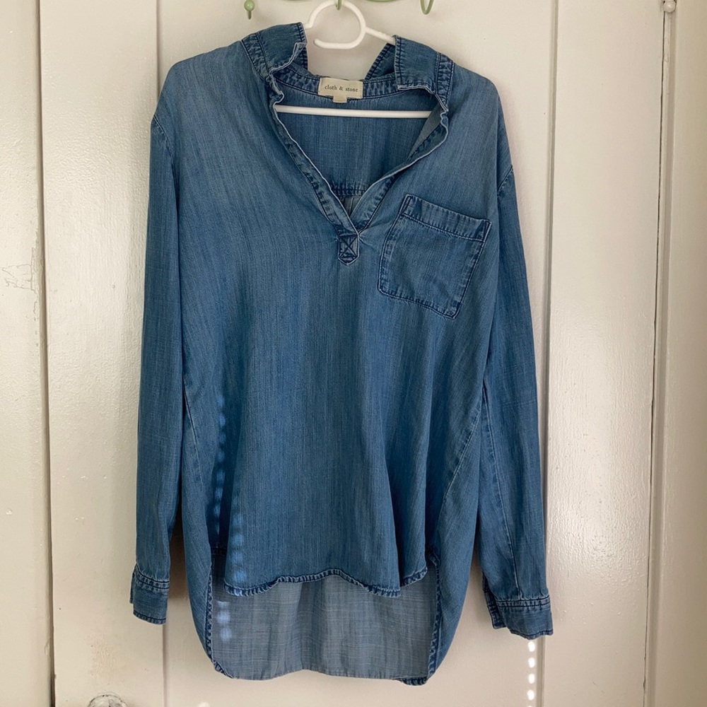 Cloth & Stone Blue Shirt
